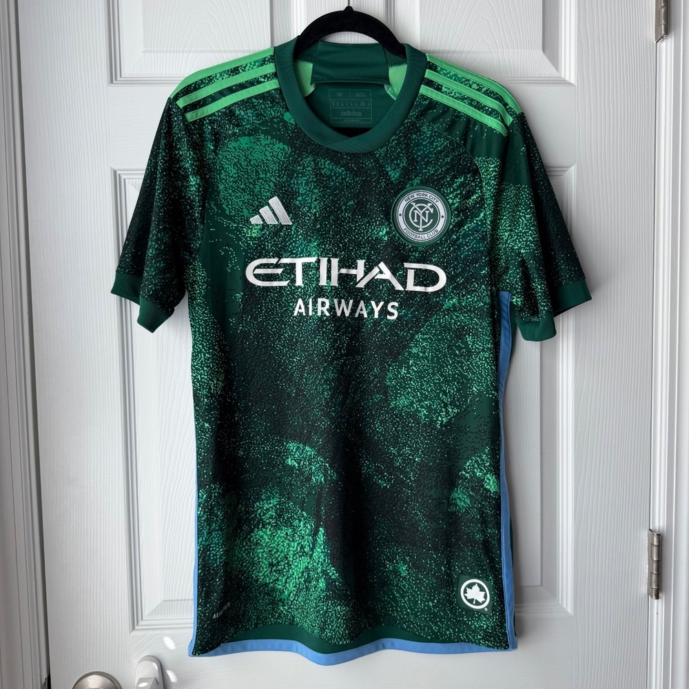 New York City FC 2023 Third Jersey Adidas Slim Fit Size M Color Green